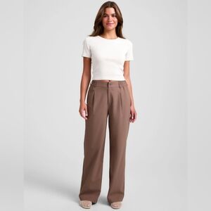 Beyond Yoga Status Wide Leg Trouser Medium Khaki NWT